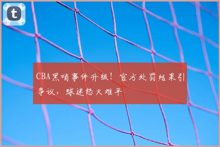 CBA黑哨事件升级!官方处罚结果引争议,球迷怒火难平